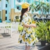 Yang Yufan [styleyoung] Mùa hè mới phần dài chanh in mỏng thời trang đầm đầm
