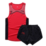 Li Ning, спортивный спортивный костюм подходит для мужчин и женщин, майка, шорты для тренировок, для бега