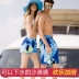 Cover sóng phiên bản Hàn Quốc của cặp đôi đi biển quần nam Nữ nhanh khô kích thước lớn thả lỏng Kỳ nghỉ bên bờ biển quần bơi mùa xuân nóng - Quần bãi biển
