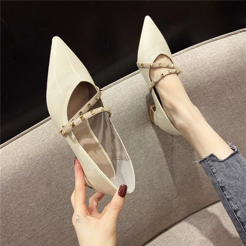 Обувь на высоком каблуке, комфортные туфли с заостренным носом, универсальный шнурок-держатель, коллекция 2021