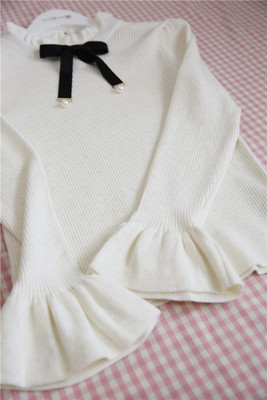 taobao agent Demi-season cute megaphone, knitted sweater, long-sleeve, Lolita style, tight