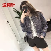 Mùa xuân 2019 nhỏ nước hoa áo tính khí xã hội mỏng mỏng áo cánh dày tweed áo ngắn nữ triều - Accentuated eo áo