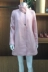 Áo len lông cừu màu hồng dài mùa đông giản dị của phụ nữ giảm giá T8106C - Áo khoác dài