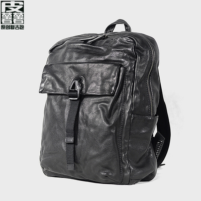 taobao agent 皮薯薯 Leather backpack, school bag, laptop, shoulder bag