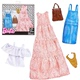 Barbie bộ thời trang tủ quần áo ăn mặc trang trí phụ kiện cô gái công chúa nhà ăn mặc đồ chơi fnd47 bup be Búp bê / Phụ kiện