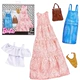 Barbie bộ thời trang tủ quần áo ăn mặc trang trí phụ kiện cô gái công chúa nhà ăn mặc đồ chơi fnd47
