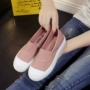 17 mùa giày vải mới Hàn Quốc phiên bản của thấp đầu tròn giày đơn sinh viên phẳng giản dị thủy triều lười biếng bộ feet giày giày phụ nữ jordan dior cổ thấp