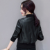 Da nhỏ phụ nữ ngắn pu leather jacket 2018 mùa xuân và mùa thu new casual đồng phục bóng chày vòng cổ áo khoác da hoang dã mỏng ao da Quần áo da