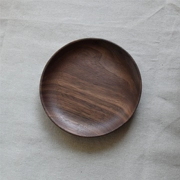 Vòng tấm gỗ [Mu] óc chó màu đen gỗ món ăn đĩa gỗ rắn đĩa trái cây vòng món tráng miệng món ăn