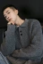 Spore Jun cổ áo sinh viên áo len màu rắn hoang dã nam 2018 thu đông và áo len dài tay áo len nam phiên bản Hàn Quốc blazer nam Hàng dệt kim