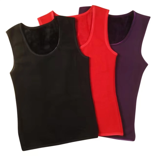 Демисезонная удерживающая тепло утепленная флисовая майка топ, удерживающее тепло бархатное нижнее белье без рукавов, удерживающий тепло жилет