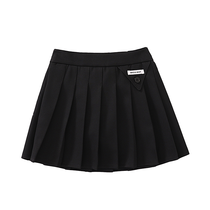 Girls Black Pleated Skirt Spring 2023 New Girl Fashion Western Style ...