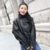 Da của phụ nữ áo ngắn Hàn Quốc phiên bản của lỏng pu leather bf gió 2018 mùa thu và mùa đông đầu máy mới da nhỏ của phụ nữ kích thước lớn Quần áo da