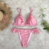 017 AliExpress mới bùng nổ ba điểm ruffle BIKINI kẹo màu cam đỏ bikini bikini gợi cảm - Bikinis áo tắm đẹp 2020 Bikinis