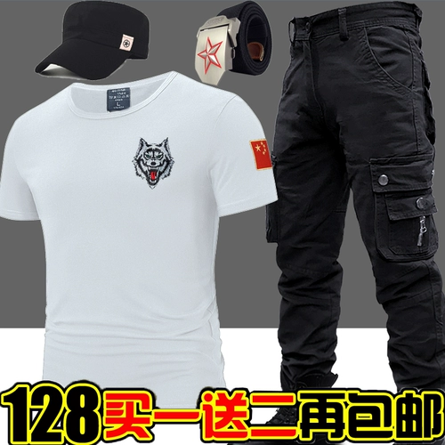 Рабочая летняя одежда, футболка с коротким рукавом, комплект, короткий рукав