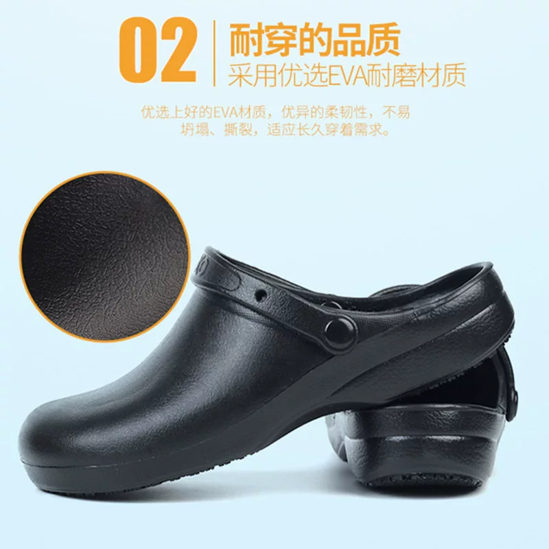 Giày bếp Wako chống thấm nước siêu nhẹ có quai hậu giày bảo hộ bếp không lỗ chống va chạm 