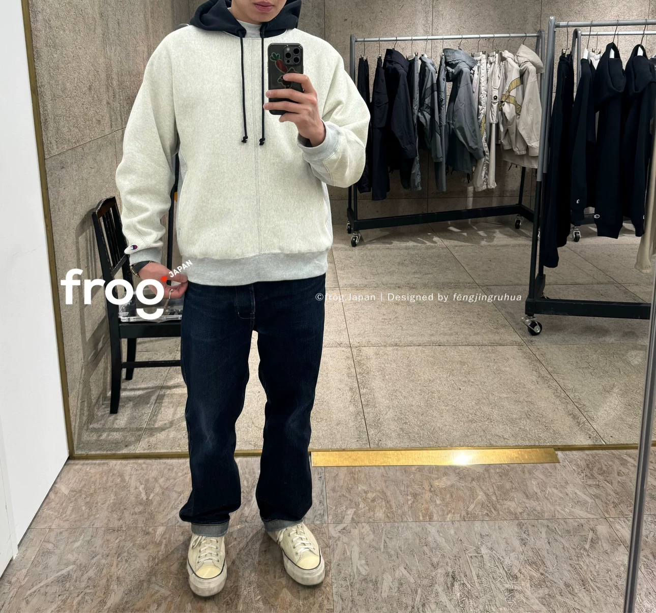 [Заказ N.HOOLYWOOD Champion HOODED SWEATSHIRT коллаборация вставной капюшон 24SS]
