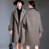 Áo khoác lông cừu phong cách Hepburn xương cá hai mặt cho phụ nữ áo len dài phần 2019 quần áo mùa thu đông mới - Áo len lót đôi