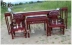 Căn hộ nhỏ Zhongtang bốn mảnh gỗ rắn bàn vuông nhỏ Taishi ghế quầy bar bàn sáu bộ đồ nội thất cổ Elm Ming và Qing - Bàn / Bàn