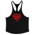 New Superman Men Chuyên nghiệp Thể hình Thể hình Thể hình Vai mỏng Dây đeo Cotton Sweat Vest Vòng Hem Loose Sling áo ba lỗ nam cao cấp Lót