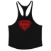 New Superman Men Chuyên nghiệp Thể hình Thể hình Thể hình Vai mỏng Dây đeo Cotton Sweat Vest Vòng Hem Loose Sling ao thể thao Lót