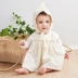[Hai gói] davebella baby baby màu be váy yếm trùm đầu bộ quà tặng - Bộ quà tặng em bé