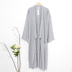 Nhật bản kimono robe knit cotton mùa xuân và mùa thu áo choàng tắm nam mùa hè mỏng tăng dài một mảnh đồ ngủ áo choàng tắm đồ ngủ cao cấp Night Robe