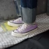 CHIC màu hồng nhạt màu tím in giầy cao giày nữ màu cát đậu · thấp để giúp cô gái mềm mại gió Giày sinh viên Hàn Quốc giầy cao gót nữ Plimsolls