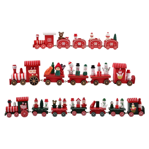Деревянный окрашенный поезд, настольный грузовик, наряжаться, подарок на день рождения