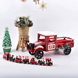 Деревянный окрашенный поезд, настольный грузовик, наряжаться, подарок на день рождения