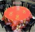 Khăn trải bàn mới dùng một lần bằng nhựa hình chữ nhật tròn bàn vải đám cưới nhà lễ hội phim trong suốt đỏ trắng 1 - Các món ăn dùng một lần Các món ăn dùng một lần