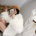 Hoa hậu Li lông mùa thu và mùa đông mới nguyên bản ngắn ve áo len dệt áo khoác lông ấm áp bãi biển cừu Faux Fur