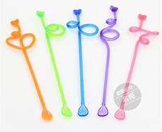 Мешалка 搅拌棒亚克力彩芯调酒棒调汁棒螺旋搅棒装彩心艺术棒奶茶咖啡搅拌