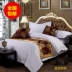 Khách sạn khách sạn bộ đồ giường khách sạn khách sạn giường khăn giường cờ giường cuối pad giường bảng cờ gói có thể được tùy chỉnh