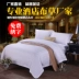 Khách sạn năm sao bộ đồ giường khách sạn bán buôn bốn mảnh ba mảnh khách sạn màu trắng tinh khiết khăn trải giường quilt cover