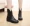 Giày bốt nhà ga châu Âu của phụ nữ giày bốt ngắn mùa đông da giữa gót ngắn giày cao gót dày phụ nữ giày bốt cộng cashmere Martin giày phụ nữ Anh - Giày ống