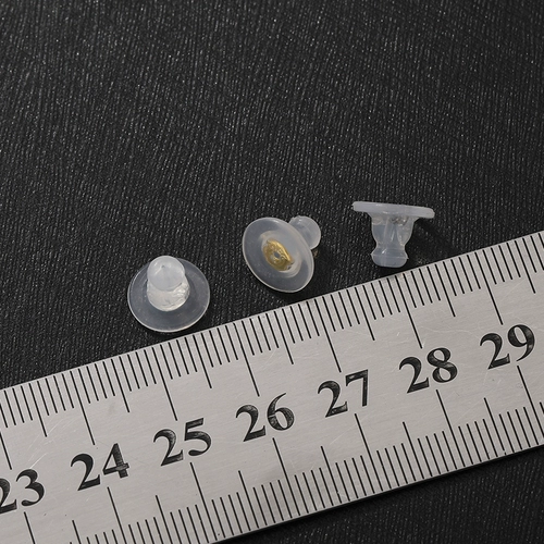 Золотые прозрачные силиконовые серьги ручной работы, беруши с аксессуарами, поделки ручной работы