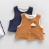 Áo vest cho bé mùa xuân và mùa thu nam nữ bé sơ sinh đôi áo vest cardigan sơ mi hoạt hình nút mùa thu 01 tuổi - Áo ghi lê