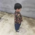 Áo sơ mi trẻ em Bangchai 2018 xuân mới nam nữ áo sơ mi hoa rộng giản dị áo sơ mi thủy triều hoang dã