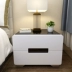 Đầu giường ngăn kéo lắp ráp đơn giản hiện đại sơn trắng hai ngăn kéo bề mặt kính của tủ bên nhận sẵn sàng giá rẻ - Buồng tủ giầy Buồng