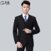 Bộ đồ vest nam phù hợp với hai khóa màu đen áo phông nam Suit phù hợp