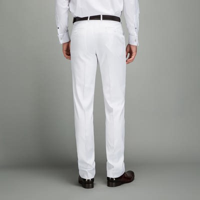 Mùa hè người đàn ông da trắng của quần trắng tinh khiết miễn phí hot straight loose kinh doanh bình thường ăn mặc quần quý ông slim phù hợp với quần