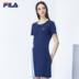 Fila Fila nữ ăn mặc mùa xuân mùa mới đan bông thể thao ăn mặc nữ | 26733211 quần adidas nữ Trang phục thể thao