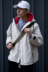 Phong cách Nhật Bản thương hiệu mùa đông dày chữ thêu đội mũ trùm đầu bông người đàn ông áo khoác màu trắng velcro thường bông áo khoác áo khoác Bông