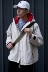 Phong cách Nhật Bản thương hiệu mùa đông dày chữ thêu đội mũ trùm đầu bông người đàn ông áo khoác màu trắng velcro thường bông áo khoác áo khoác