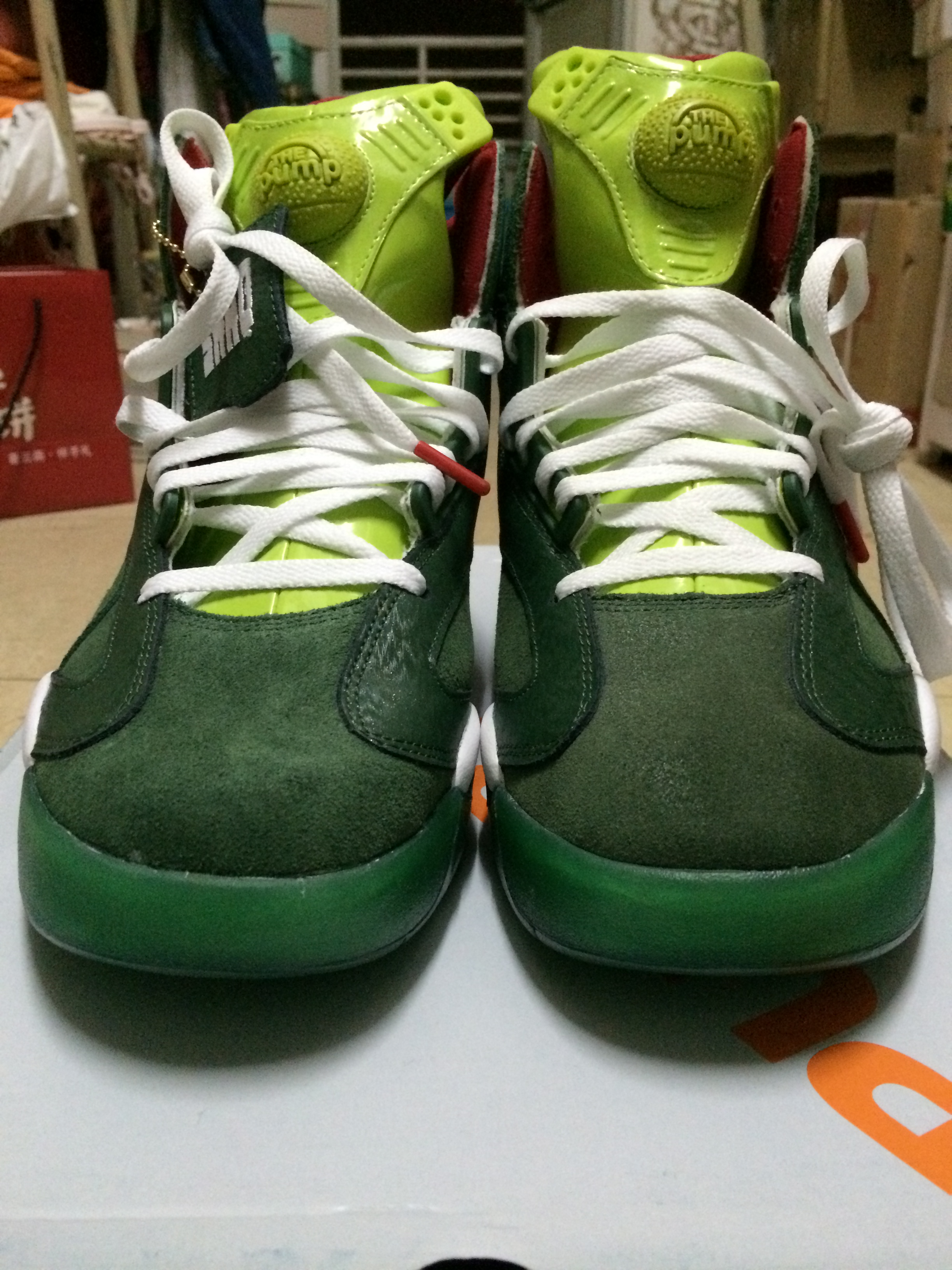 【双11特价】锐步/reebok shaq attaq pump 奥尼尔圣诞 v61428 /43码