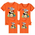 Hàn Quốc phiên bản của một gia đình ba hoặc bốn gia đình mùa hè ăn mặc cha mẹ và con bông ngắn tay M Mickey mùa hè của phụ nữ t-shirt Trang phục dành cho cha mẹ và con