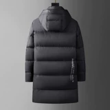 MAROLIO Бархатный элитный длинный пуховик для мальчиков, куртка, гусиный пух, средней длины, увеличенная толщина