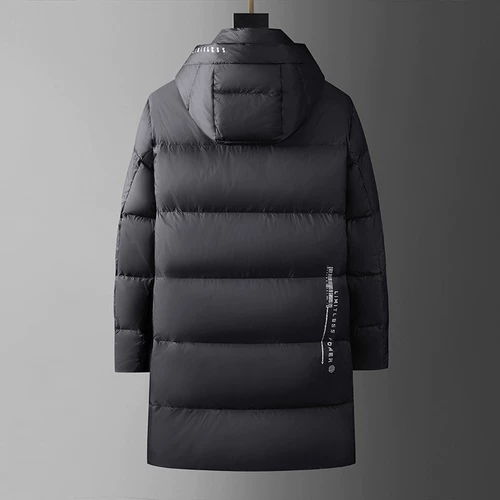 MAROLIO Бархатный элитный длинный пуховик для мальчиков, куртка, гусиный пух, средней длины, увеличенная толщина