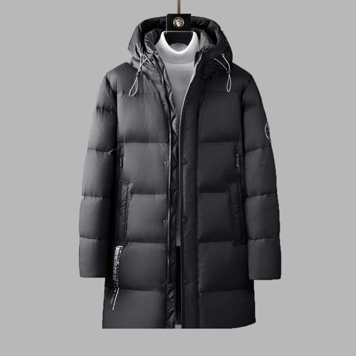 MAROLIO Бархатный элитный длинный пуховик для мальчиков, куртка, гусиный пух, средней длины, увеличенная толщина